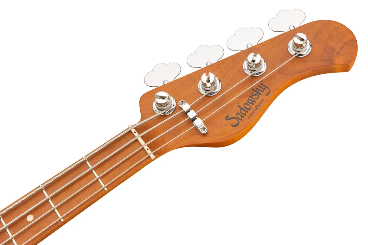 Sadowsky MetroExpress 21-Fret Vintage M/J Bass, Roasted Maple Fingerboard, 4-String - Solid Olympic White High Polish